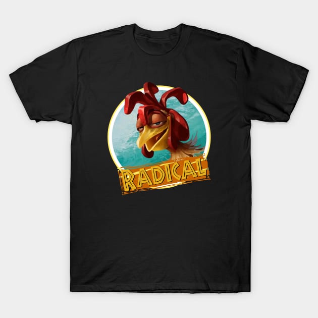 Surfing Chicken Joe - Radical quote T-Shirt by vlada123